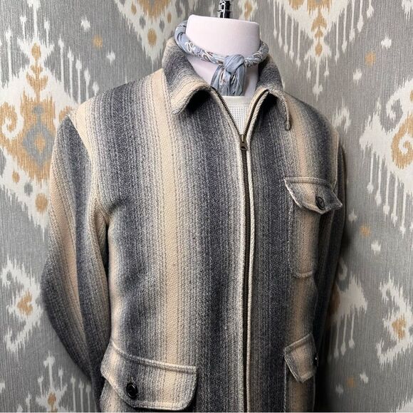 Ralph Lauren RRL (Double RL) Ombre Stripe Wool Blend 1940’s Workwear Jacket - Picture 1 of 16